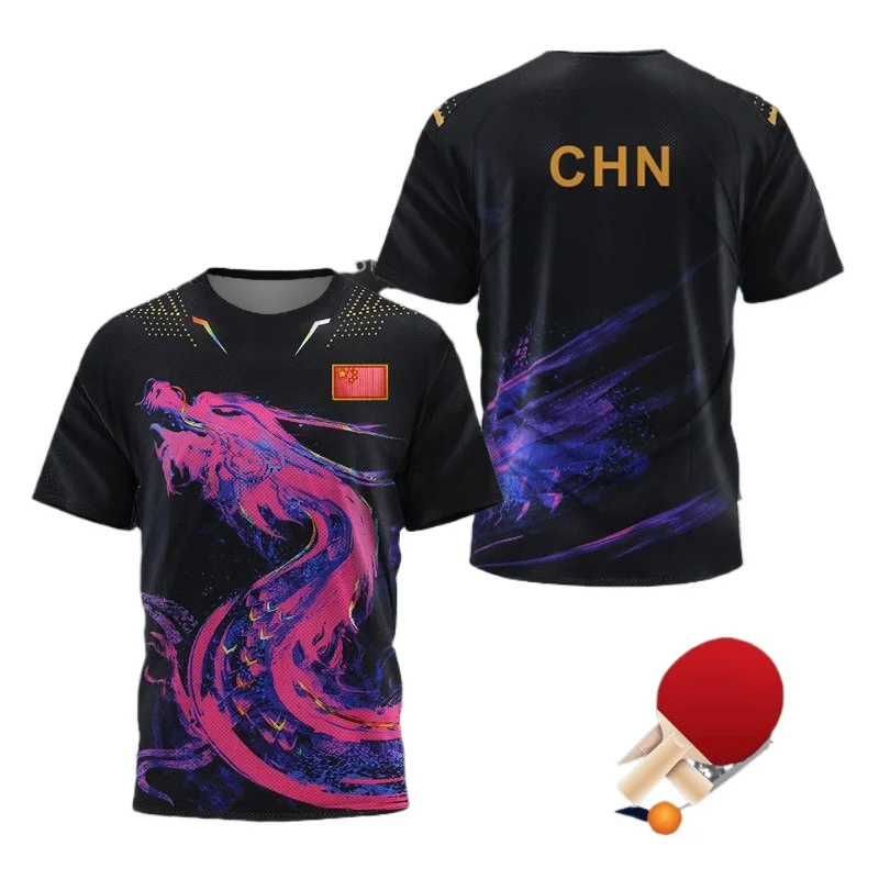 قميص رياضي للرجال بتصميم تنس ا - مراجعة Table Tennis Zhang Jike وسعره